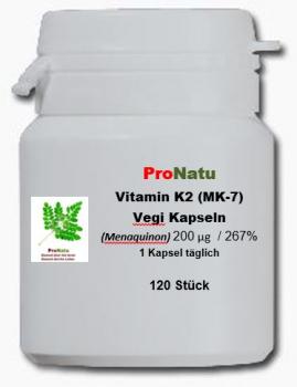 ProNatu SET avec 120 vitamine D3 (2.000IE) & 120 vitamine K2 (200mcg) Comprimes